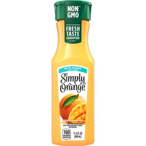 How much fat is in simply orange pulp free - calories, carbs, nutrition