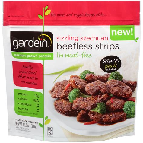 How much fat is in sizzling szechuan beefless strips - calories, carbs, nutrition
