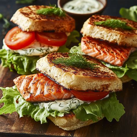 How much fat is in slammin salmon sandwich with lemon aioli and jicama slaw - calories, carbs, nutrition