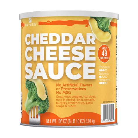 How much fat is in smoked cheddar cheese sauce (93309.22) - calories, carbs, nutrition