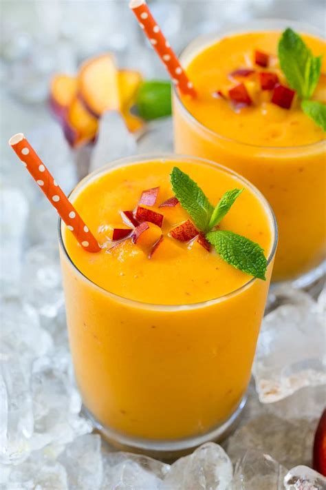 How much fat is in smoothie minted peach 8 fl oz - calories, carbs, nutrition