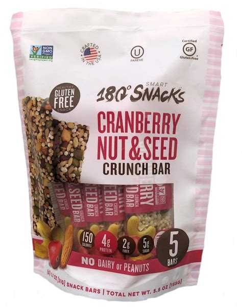 How much fat is in snack bar - cranberry crunch - calories, carbs, nutrition