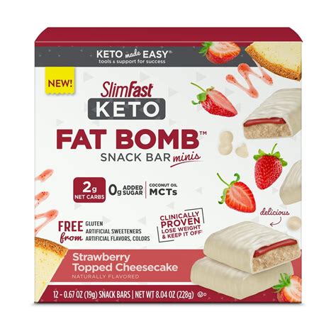 How much fat is in snack bars - strawberry cheesecake - calories, carbs, nutrition