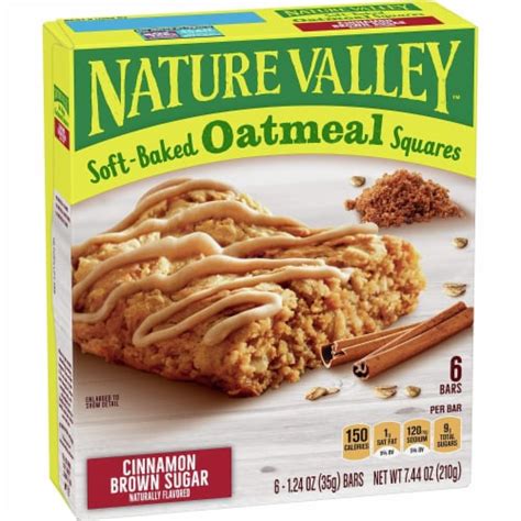 How much fat is in soft baked oatmeal squares, cinnamon brown sugar - calories, carbs, nutrition