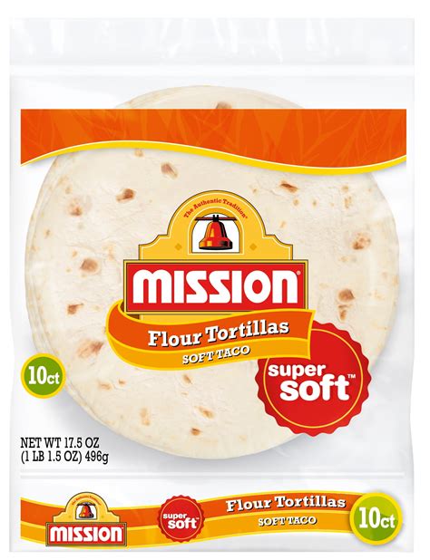 How much fat is in soft taco 10 large flour tortilla - calories, carbs, nutrition