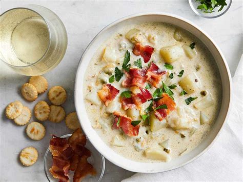 How much fat is in soup chowder new england clam bacon 16 oz - calories, carbs, nutrition