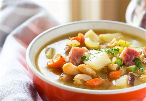 How much fat is in soup ham potato string bean (bostwick) - calories, carbs, nutrition
