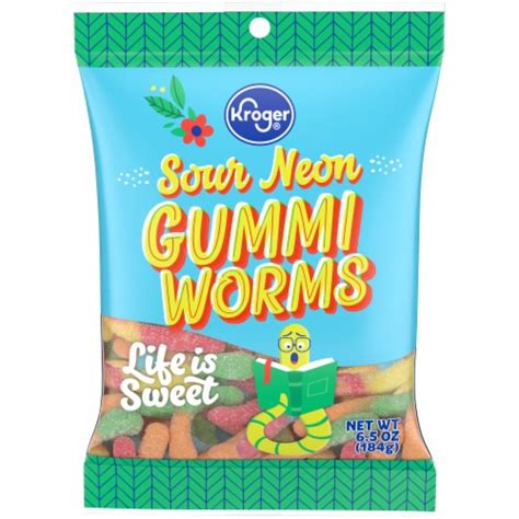 How much fat is in sour gummy worm candy (79900.0) - calories, carbs, nutrition