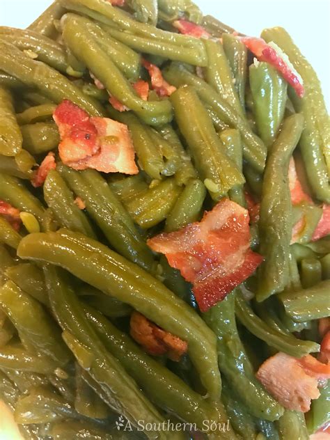 How much fat is in southern green beans - calories, carbs, nutrition