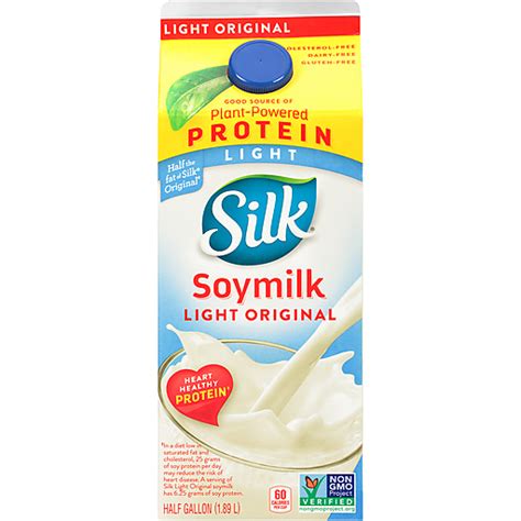 How much fat is in soymilk, light (silk) - calories, carbs, nutrition