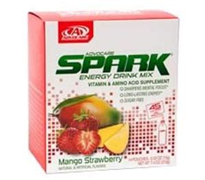 How much fat is in spark energy drink-mango strawberry - calories, carbs, nutrition