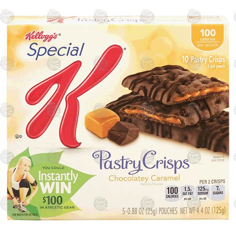 How much fat is in special k - pastry crisps - chocolatey caramel - calories, carbs, nutrition