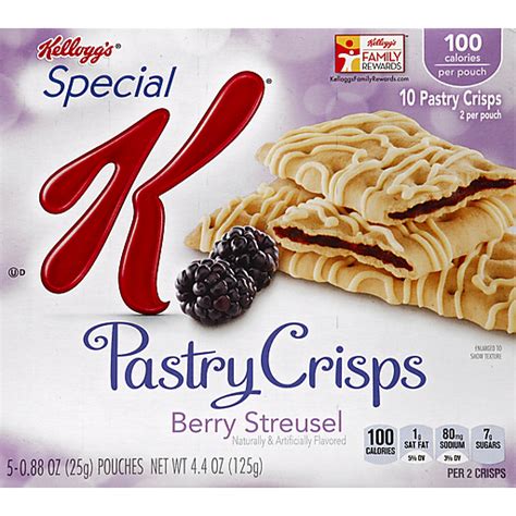 How much fat is in special k pastry - calories, carbs, nutrition