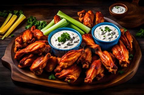 How much fat is in spicy buffalo wings with blue cheese and celery sticks - calories, carbs, nutrition