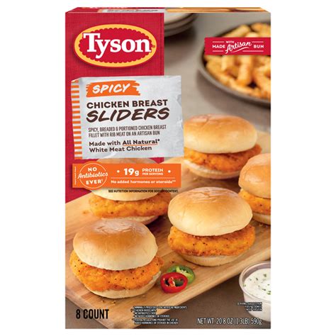 How much fat is in spicy chicken sliders - calories, carbs, nutrition