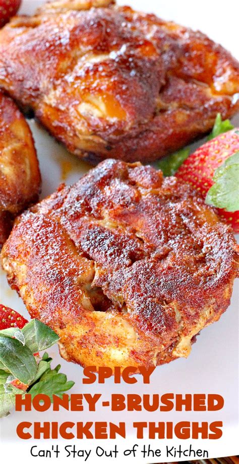 How much fat is in spicy honey-brushed chicken thighs - calories, carbs, nutrition