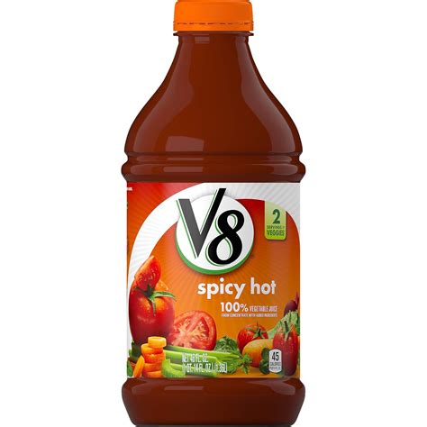 How much fat is in spicy v-8 - calories, carbs, nutrition