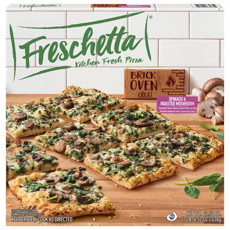 How much fat is in spinach roasted mushroom pizza (32772.6) - calories, carbs, nutrition