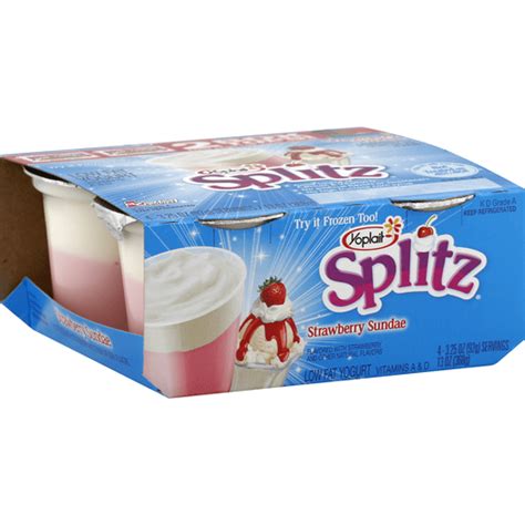 How much fat is in splitz yogurt - calories, carbs, nutrition