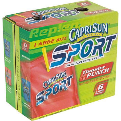 How much fat is in sports drink - thunder punch all natural - calories, carbs, nutrition
