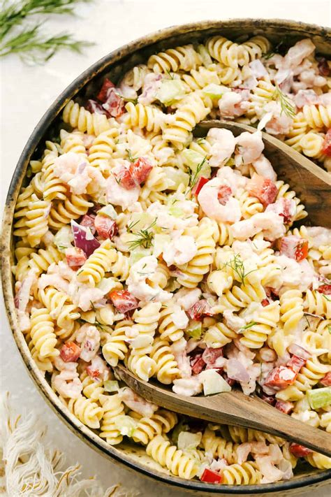 How much fat is in spring greens and shrimp pasta salad - calories, carbs, nutrition