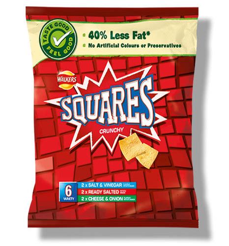 How much fat is in squares ready salted - calories, carbs, nutrition