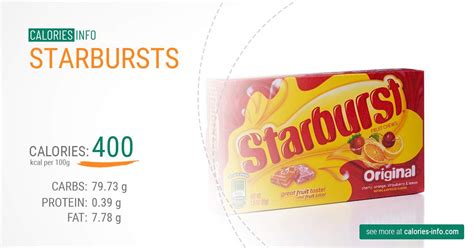 How much fat is in starburst - calories, carbs, nutrition