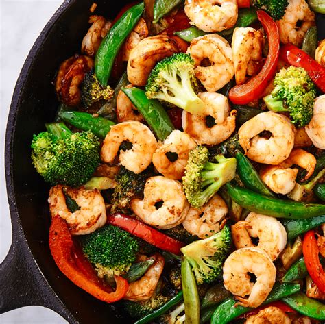How much fat is in stir-fried shrimp w/garlic & chi - calories, carbs, nutrition
