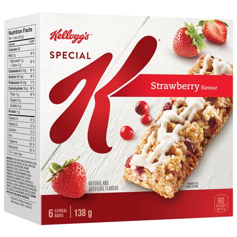 How much fat is in strawberry cereal bar - calories, carbs, nutrition