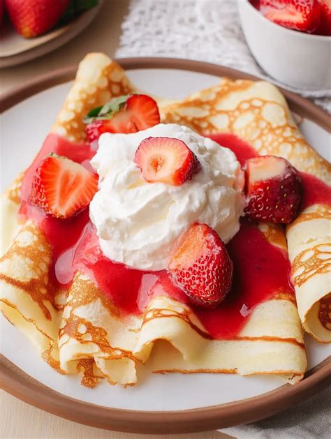 How much fat is in strawberry crepes - calories, carbs, nutrition