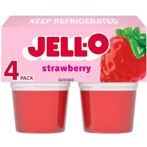 How much fat is in strawberry gelatin - calories, carbs, nutrition