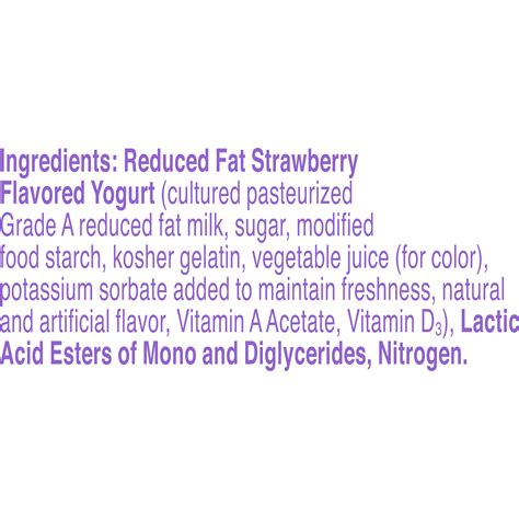 How much fat is in strawberry mist - calories, carbs, nutrition