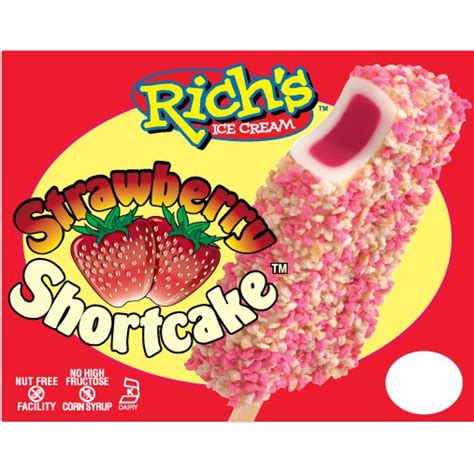 How much fat is in strawberry shortcake ice cream bar - calories, carbs, nutrition