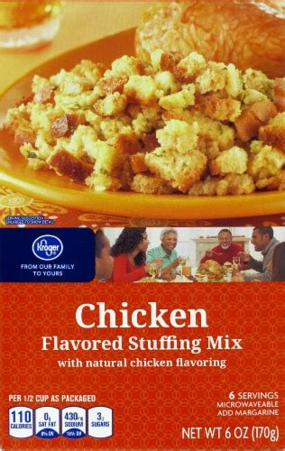 How much fat is in stuffing chicken flavor 1/2 cup - calories, carbs, nutrition