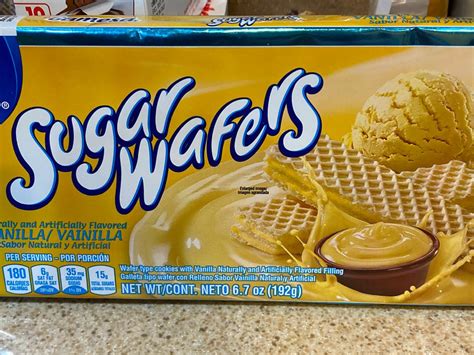 How much fat is in sugar wafers - calories, carbs, nutrition