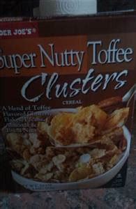 How much fat is in super nutty toffee clusters - calories, carbs, nutrition
