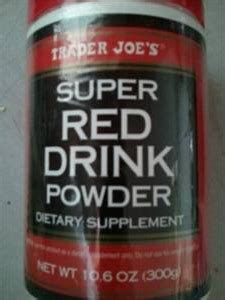 How much fat is in super red drink powder - calories, carbs, nutrition