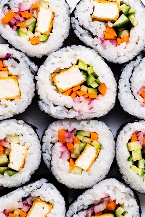 How much fat is in sushi tofu vegetable roll - calories, carbs, nutrition