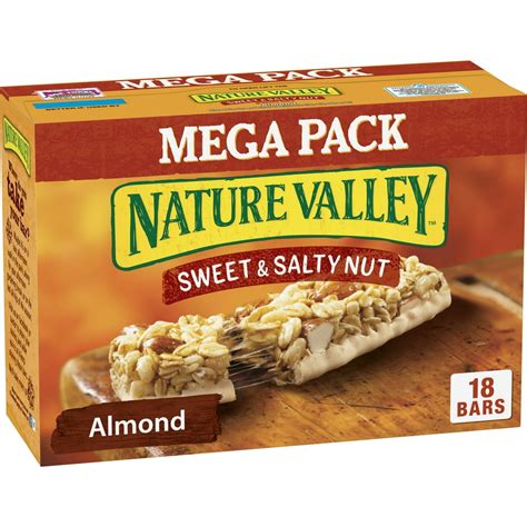 How much fat is in sweet and salty almond granola bar - calories, carbs, nutrition