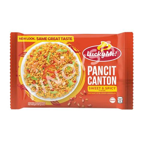 How much fat is in sweet and spicy pancit canton - calories, carbs, nutrition