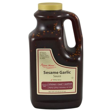 How much fat is in sweet sesame garlic sauce - calories, carbs, nutrition