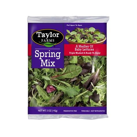 How much fat is in taylor spring mix - calories, carbs, nutrition