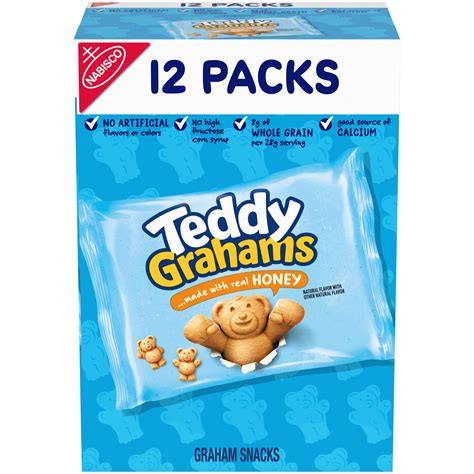 How much fat is in teddy grahams honey - calories, carbs, nutrition