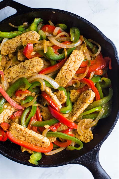 How much fat is in tempeh fajitas - calories, carbs, nutrition