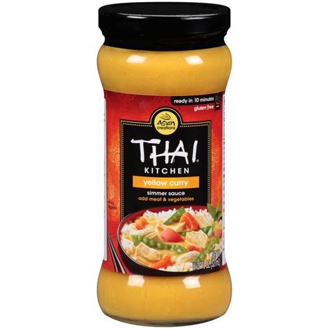 How much fat is in thai yellow curry sauce - calories, carbs, nutrition