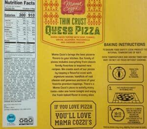 How much fat is in thin crust pizza con queso - calories, carbs, nutrition