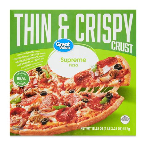 How much fat is in thin crust supreme pizza - calories, carbs, nutrition