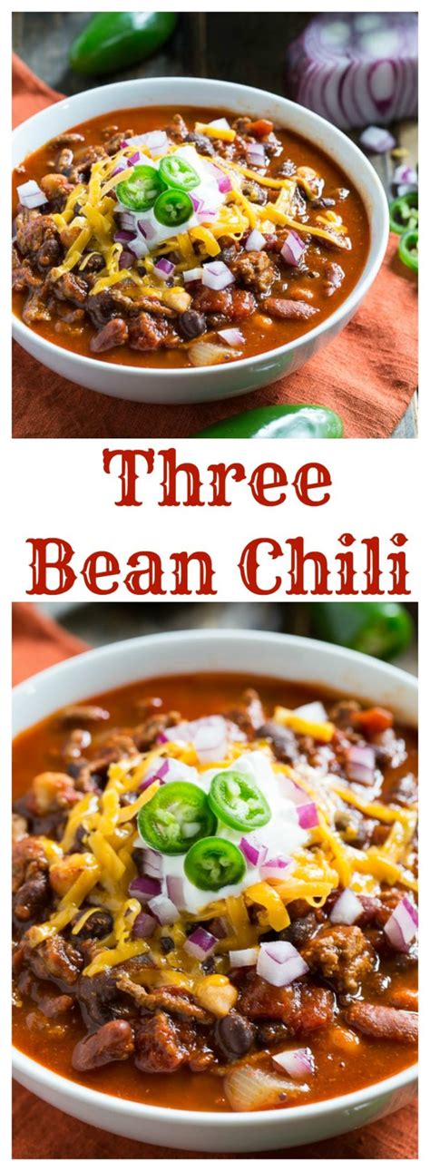 How much fat is in three bean chili - calories, carbs, nutrition