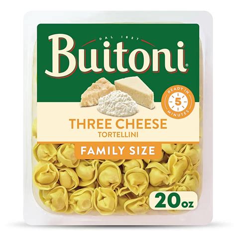 How much fat is in three cheese tortellini. from the box - calories, carbs, nutrition