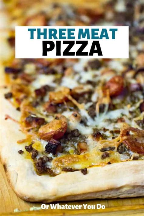 How much fat is in three meat pizza - calories, carbs, nutrition